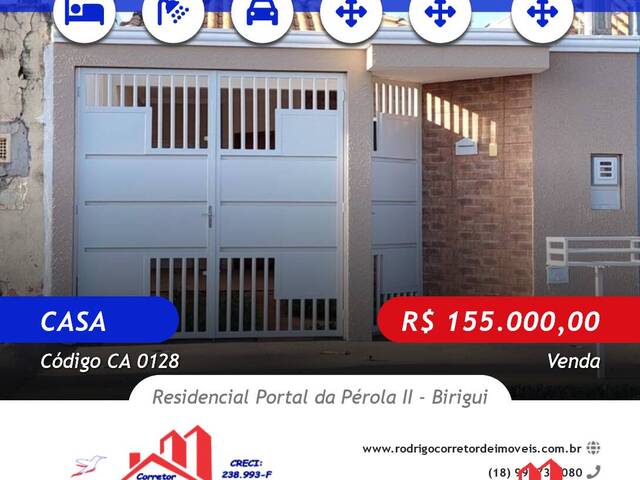 #CA 0128 - Casa para Venda em Birigui - SP - 1