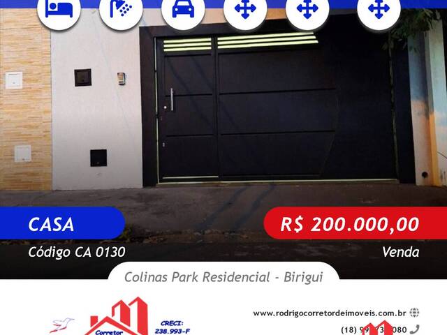 #CA 0130 - Casa para Venda em Birigui - SP - 1